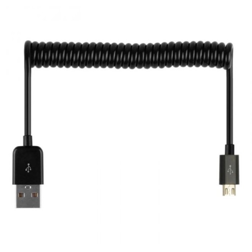 Kabel Sprężynka Spirala Micro USB Ładowarka - Idealny do Samochodu