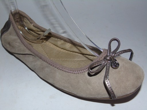 G.H.BASS &CO skóra roz.37-23,5CM BALERINKI