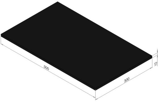 Płyta gumowa odbojna guma SBR 10x300x500 mm