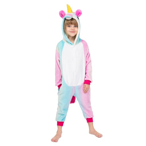 JEDNOROŻEC Piżama Dzieci Kigurumi Onesie Kostium Przebranie 152 cm