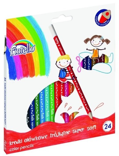 Kredki FIORELLO Super Soft 24 kol trójkątna