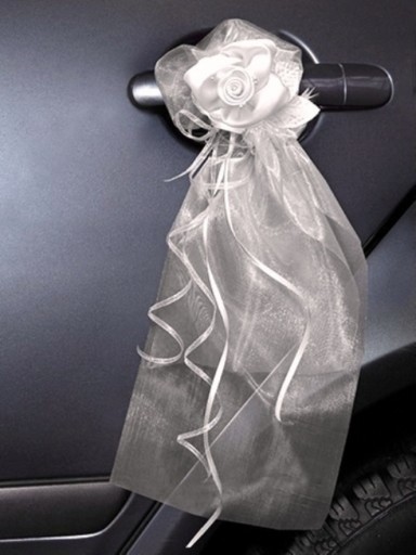 DEKORACJE SAMOCHODU NA SAMOCHÓD AUTO ORGANZA TIUL