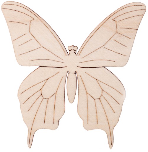 Drewniana PODKŁADKA pod KUBEK SZKLANKE MOTYL 10cm