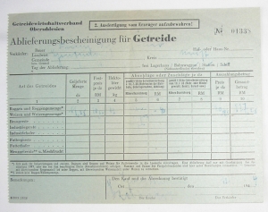 1944 G. ŚLĄSK ZBOŻOWY ZWIĄZEK GOSPODARCZY NEUSTADT