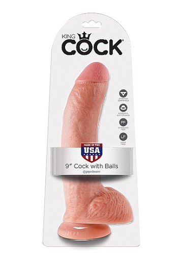 PIPEDREAM DILDO KING COCK REAL Z JĄDRAMI 23CM