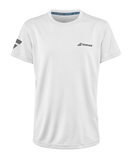 KOSZULKA BABOLAT CORE FLAG TEE BOY 18 WH 128 PROMO