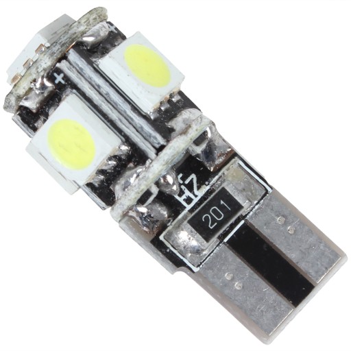 żarówka LED T10 biała ciepła 12V CANBUS 120lm W5W