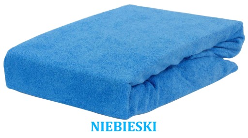 PRZEŚCIERADŁO FROTTE Z GUMKĄ 180x200 NIEBIESKIE