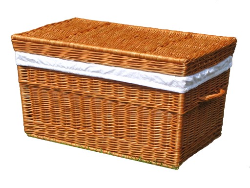 Wklinowy kufer Skrzynia Wiklina Kosz 80cm OBSZYCIE