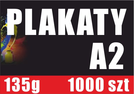 Plakaty A2 2000 szt Kreda 135 g Plakat Offset