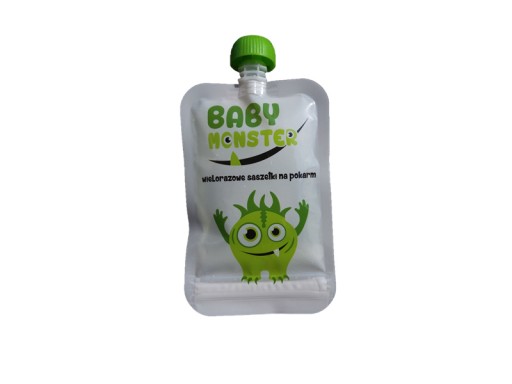 SASZETKI WIELORAZOWE BABY MONSTER POKARM 10SZT C65