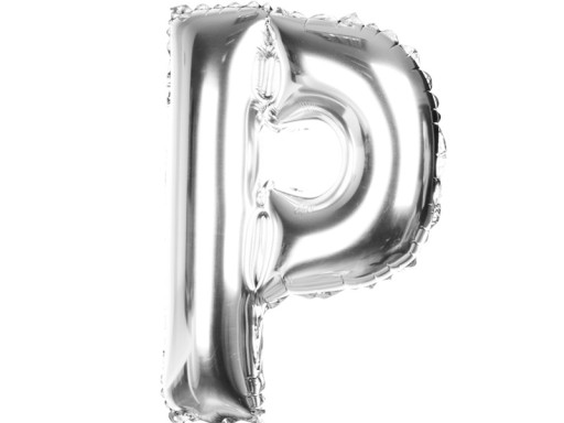 BALONY FOLIOWE LITERKI 40CM BALON FOLIOWY SREBRO P