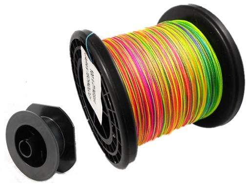 Plecionka MORSKA multicolor tęczowa kolor 0,10 mm