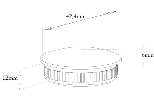 Zaślepka wypukła wbijana w rurę 42,4x2 mm POLER