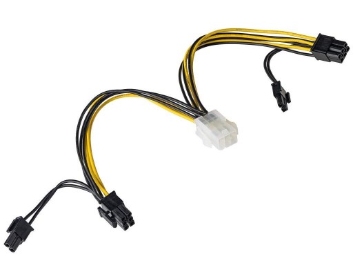 Adapter zasilania 6pin na 2x 6pin karta graficzna