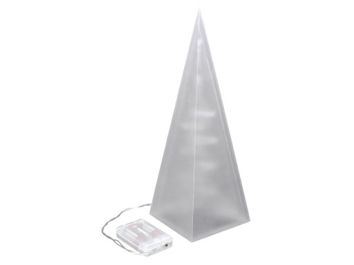 Choinka 3D hologram piramida na baterie 35cm