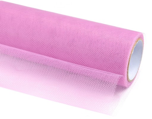 TIUL Dekoracyjny na Rolce PUDROWY RÓŻ Ślub Wesele Komunia Chrzest 30cm 9m