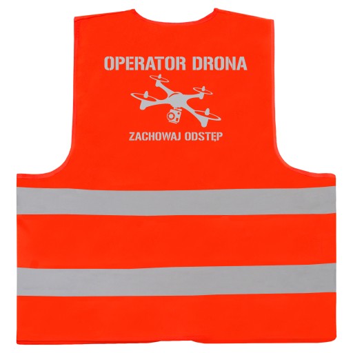 ODBLASKOWA KAMIZELKA OPERATOR DRONA WIDOCZNE LOGO