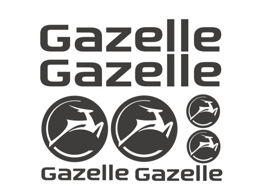 Naklejka zastępcza GAZELLE na rower NAKLEJKI