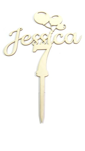 PERSONALIZOWANY TOPPER Z IMIENIEM I WIEKIEM OO86