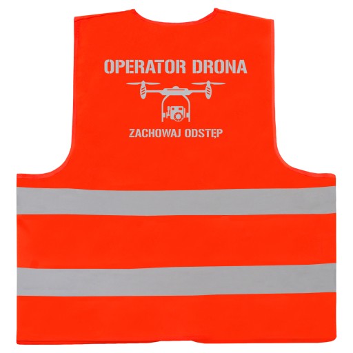 DUŻA KAMIZELKA OPERATORA DRONA SUPER NADRUK - XXXL