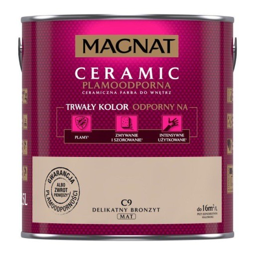 MAGNAT Ceramic farba 2,5L C9 DELIKATNY BRONZYT