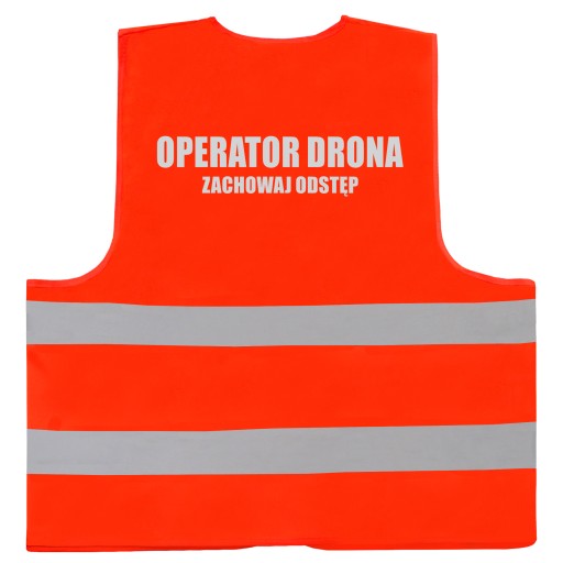 POMARAŃCZOWA KAMIZELKA Z NAPISEM OPERATOR DRONA M