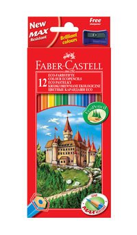 Faber-Castell Kredki ołówkowe zamek 12 kolorów