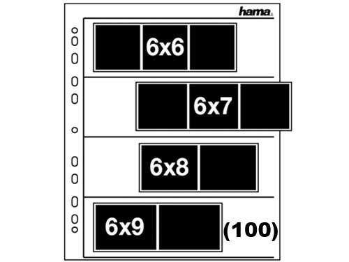 Koszulki 100szt na negatywy 60x70 mm pergamin HAMA