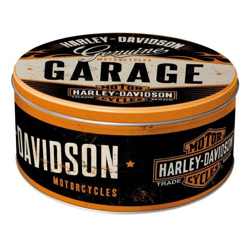Банка, банки металл harley-davidson гараж 3l - на подарок для motocyklisty1 - фото