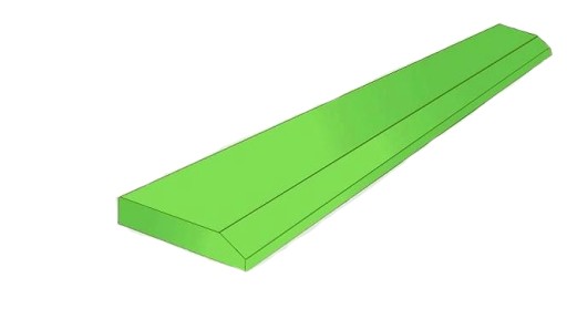 Lemiesz noz край tnaca lyzki 250 x 30 mm 500hb1 - фото