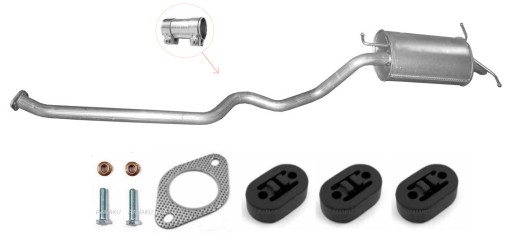 Глушитель наконечника hyundai santa fe poj.2,0+2,4 00-06r.+zestaw1 - фото