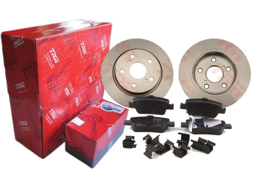 Диски + колодки TRW задні TOYOTA Auris E15 270мм