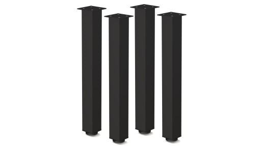 4 X NOGA DO STOŁU BLATU H 710 MM REGULOWANA CZARNA