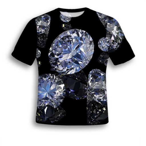 3D TRIČKO FULLPRINT T-shirt DIAMANT M MÓDNE PL