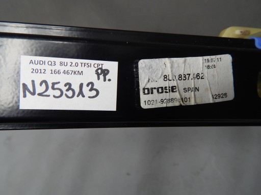 AUDI Q3 8U mechanism windows right front 8U0837462