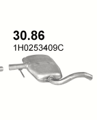 ЦЕНТРАЛЬНЫЙ ГЛУШИТЕЛЬ VOLKSWAGEN GOLF VENTO 30.86