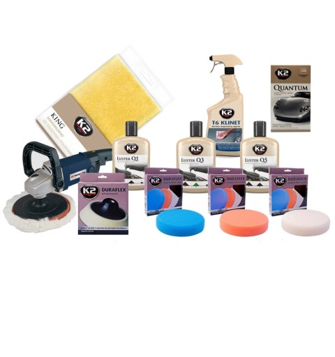 K2 КОМПЛЕКТ ФАРБА ПОЛІРУВАЛЬНА ПАСТА АКСЕСУАРИ МАШИН