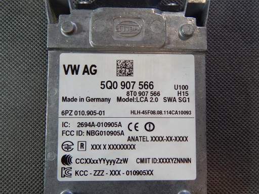 AUDI A3 8V control unit changes supports ACC 5Q0907566