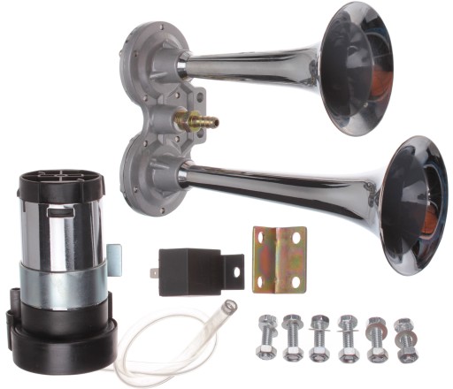 ДВОТОННИЙ РІЖОК ХРОМ МЕТАЛ 2 ТРУБКИ КОМПРЕСОР 12В