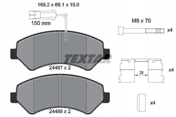 DISCS PADS TEXTAR FRONT CITROEN JUMPER 300MM photo 3 - milautoparts-fr.ukrlive.com