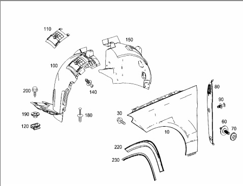 PARE-BOUE AVANT GAUCHE MERCEDES GL X166 AVEC photo 2 - milautoparts-fr.ukrlive.com