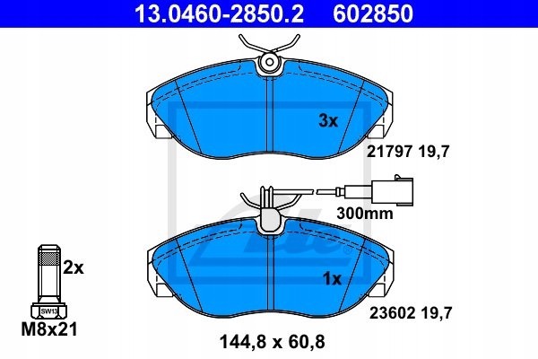 PADS ATE FRONT - FIAT DUCATO 1994 photo 2 - milautoparts-fr.ukrlive.com