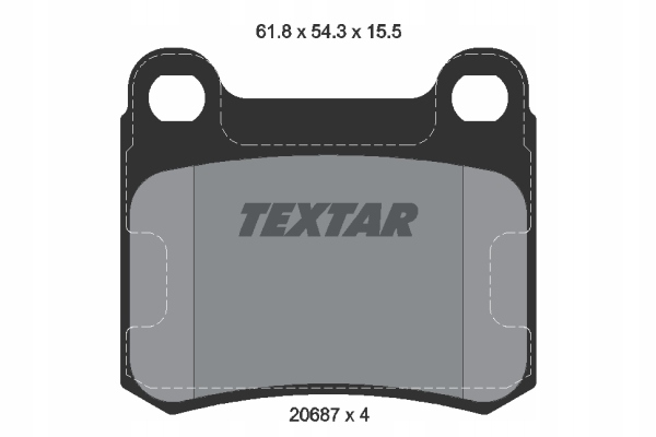 PADS BRAKE DB T. W124/201 TEXTAR 2068701 photo 3 - milautoparts-fr.ukrlive.com