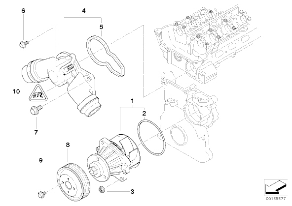 GASKET THERMOSTAT BMW 3 E46- 5 E39. E60- 7 E38. E65 photo 4 - milautoparts-fr.ukrlive.com