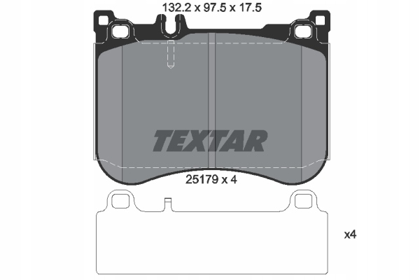 HAM.KLOCKI /P/DB W222 S-CLASS 13- TEXTAR 2517903 SET PADS photo 6 - milautoparts-fr.ukrlive.com