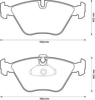 PADS CERAMIC JURID WHITE FRONT BMW 5 E39 photo 2 - milautoparts-fr.ukrlive.com