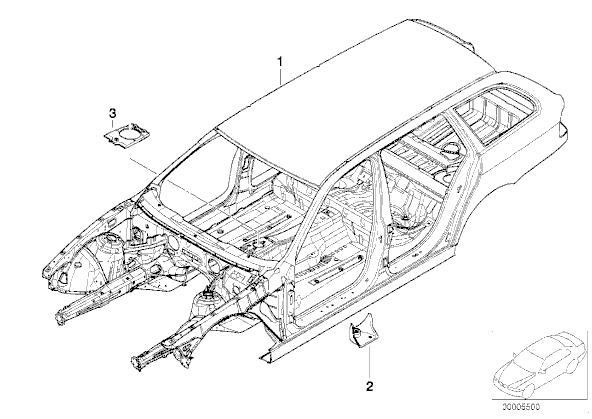 BMW 5 E39 CARROSSERIE AVEC DOKUMENTAMI PL DE DOCUMENTS photo 1 - milautoparts.fr