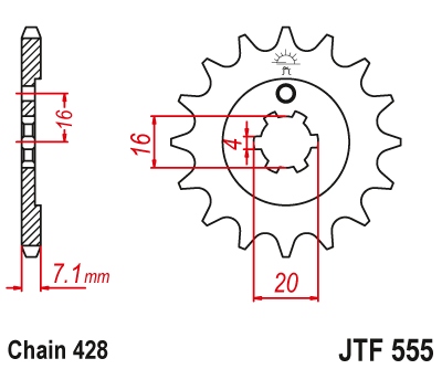 PIGNON AVANT JT 15 DE DENTS 428 KX 65 photo 1 - milautoparts-fr.ukrlive.com