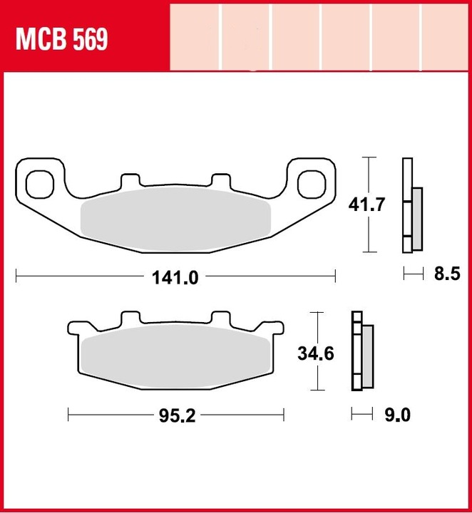 SET PADS HAMULCOWYCH, BRAKES TARCZOWE TRW MCB569 photo 1 - milautoparts-fr.ukrlive.com